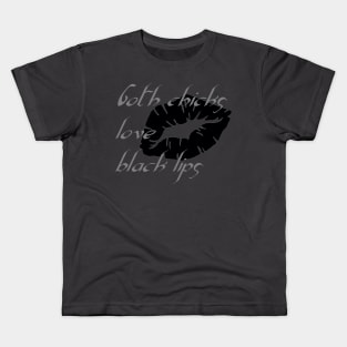 Goth Chicks Love Black Lips Halloween Humor Kids T-Shirt
